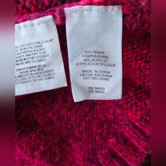 Jones New York Women's Pink Knit One ButtonCardigan Tunic Sweater Sz L Ramie 54% - Picture 9 of 9